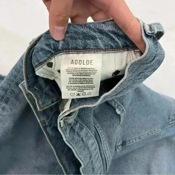 ⚡️AGOLDE Riley High Rise Straight Crop Jeans Distressed