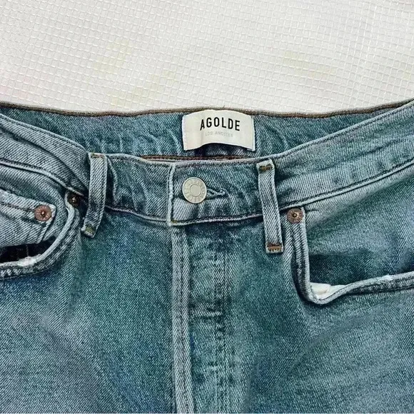 ⚡️AGOLDE Riley High Rise Straight Crop Jeans Distressed