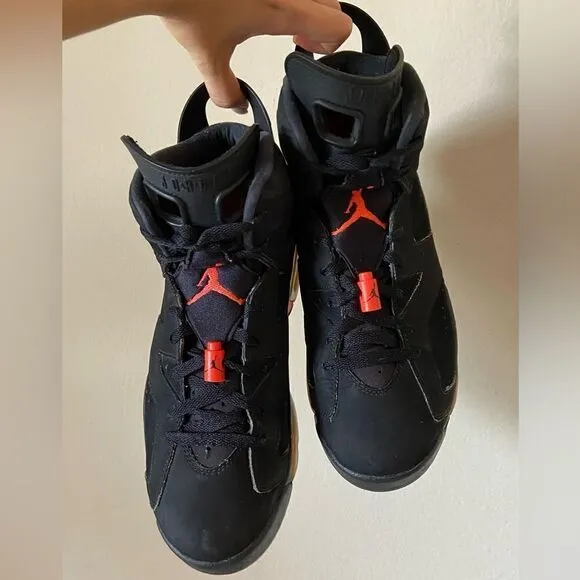 Air Jordan 6 Infer Red Black Sneakers 2000 OG Retro Size 10.5
