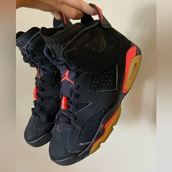 Air Jordan 6 Infer Red Black Sneakers 2000 OG Retro Size 10.5