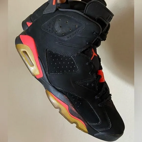 Air Jordan 6 Infer Red Black Sneakers 2000 OG Retro Size 10.5