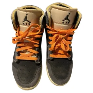 Air Jordan High-Top Sneakers with Orange Laces