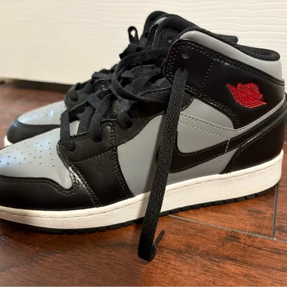 AirJordan Nike Black and Gray High-Top Sneakers