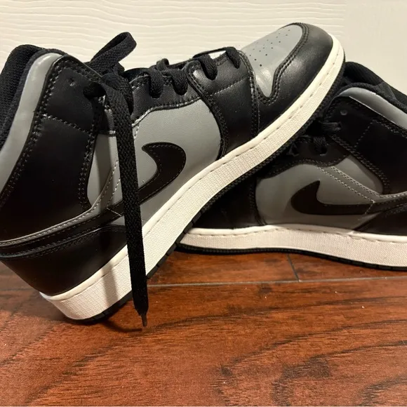 AirJordan Nike Black and Gray High-Top Sneakers