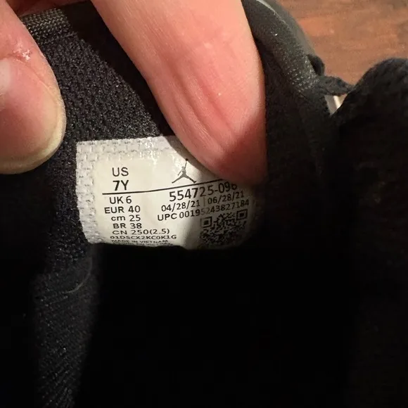 AirJordan Nike Black and Gray High-Top Sneakers