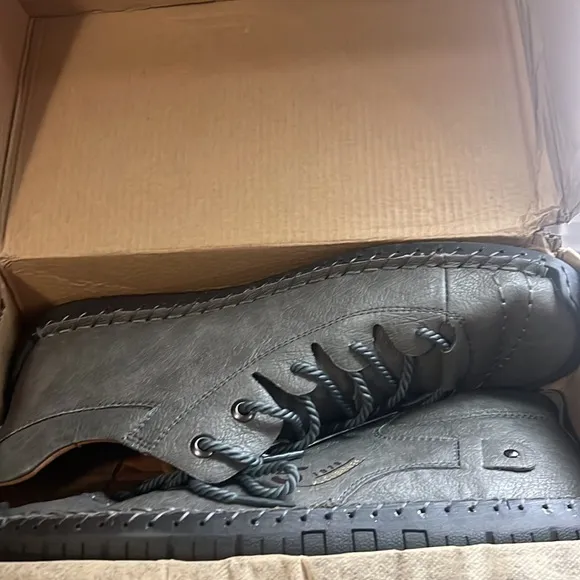 alcubieree Mens Leather Casual Shoes Comfortable Fashion