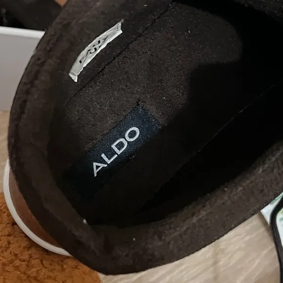 Aldo Brown Cognac High Top Sneakers Size 9.5