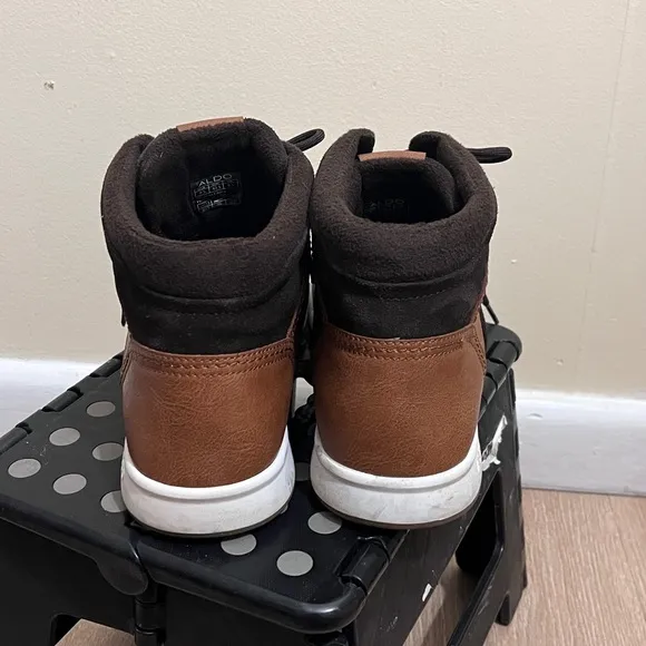 Aldo Brown Cognac High Top Sneakers Size 9.5