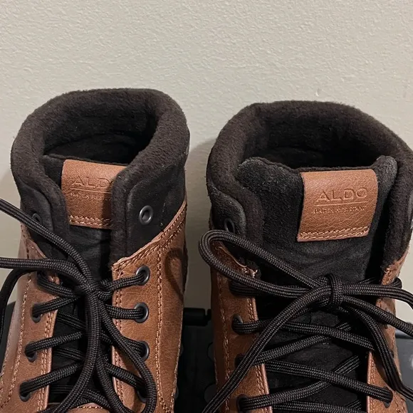 Aldo Brown Cognac High Top Sneakers Size 9.5