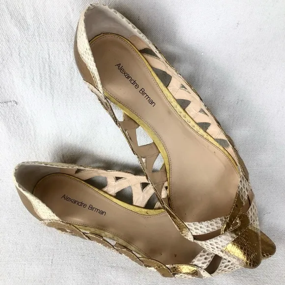 Alexandre Birman Snakeskin Flats