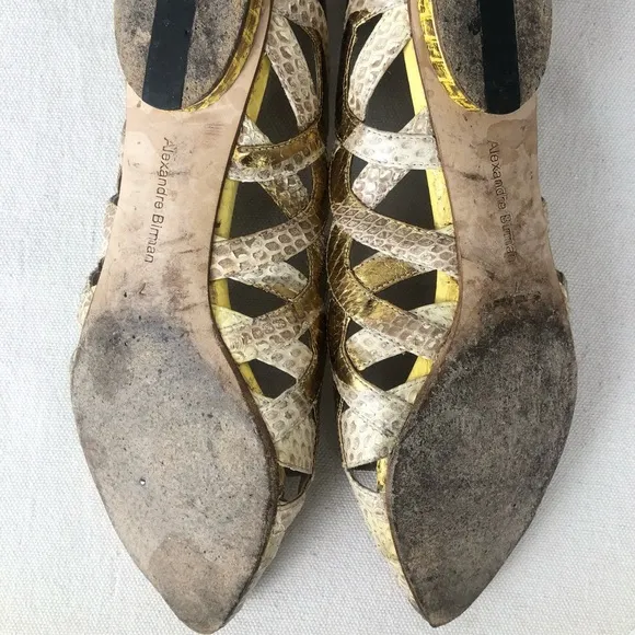 Alexandre Birman Snakeskin Flats