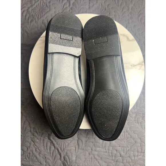 ALFANI Black Padded Zion Round Toe Slip On Loafers Dress Shoes 9M: NIB