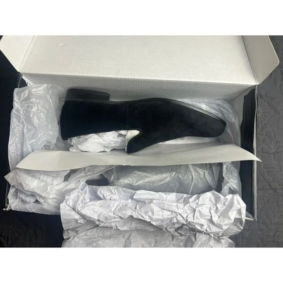 ALFANI Black Padded Zion Round Toe Slip On Loafers Dress Shoes 9M: NIB