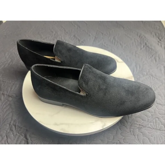 ALFANI Black Padded Zion Round Toe Slip On Loafers Dress Shoes 9M: NIB