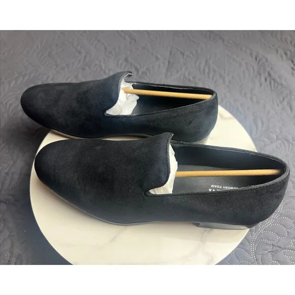 ALFANI Black Padded Zion Round Toe Slip On Loafers Dress Shoes 9M: NIB
