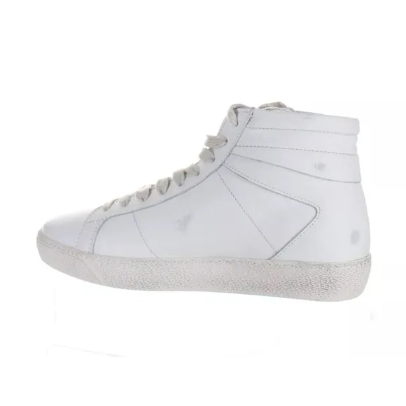 All Saints Miles Hi Top white leather lace up men’s sneakers Sz 40EU  US 7 new