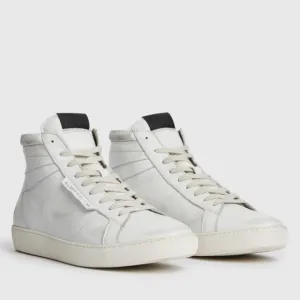 All Saints Miles Hi Top white leather lace up men’s sneakers Sz 40EU  US 7 new