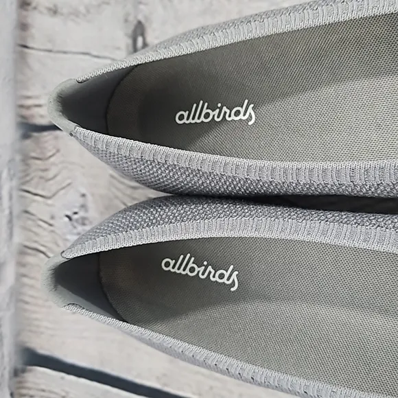 Allbirds Tree Breezers Pointed NWOT Women's Gray Slip On Ballet Flats Size 8