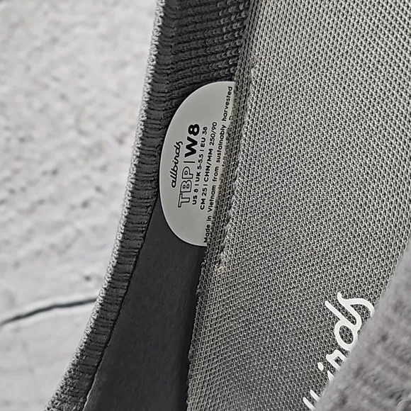 Allbirds Tree Breezers Pointed NWOT Women's Gray Slip On Ballet Flats Size 8