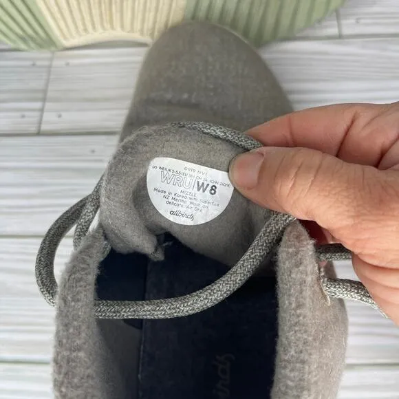 Allbirds Women's Gray Women's Wool Runner-up Mizzles High Top Sneakers Size 8