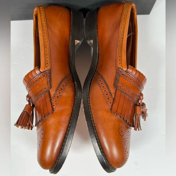 Allen Edmond Bridgeton Brown Leather Tassel Loafers