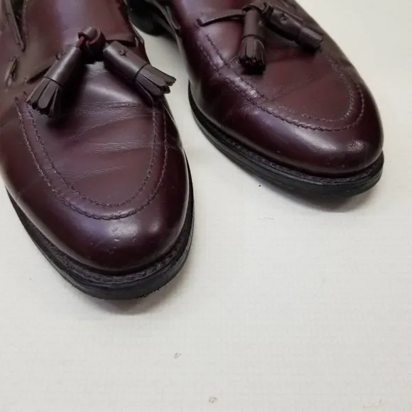 Allen Edmonds 10 GRAYSON Wing Tip Red Leather Tassel Dress Shoes Slip On Loafers