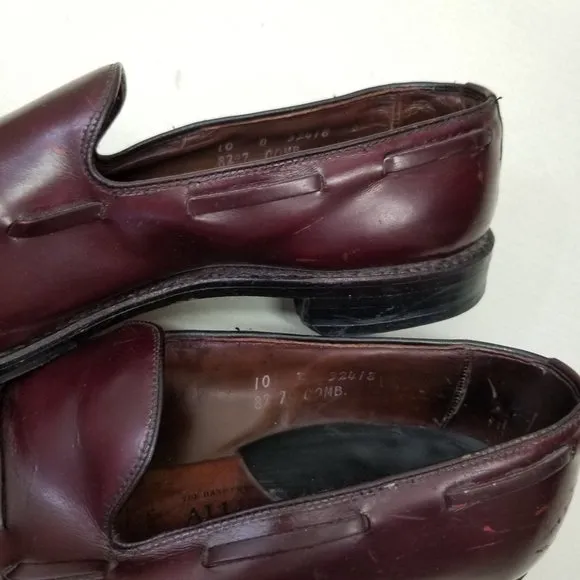 Allen Edmonds 10 GRAYSON Wing Tip Red Leather Tassel Dress Shoes Slip On Loafers