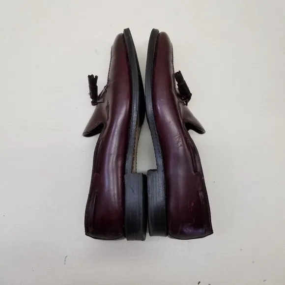 Allen Edmonds 10 GRAYSON Wing Tip Red Leather Tassel Dress Shoes Slip On Loafers