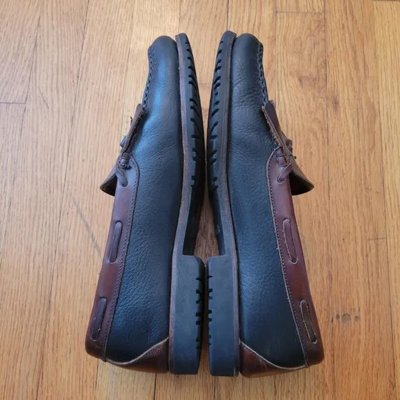 Allen Edmonds 13 NASHUA Wing Tip Brown Black Leather Tassel Dress Shoes Slip On