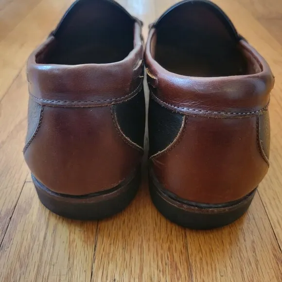 Allen Edmonds 13 NASHUA Wing Tip Brown Black Leather Tassel Dress Shoes Slip On