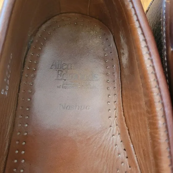 Allen Edmonds 13 NASHUA Wing Tip Brown Black Leather Tassel Dress Shoes Slip On