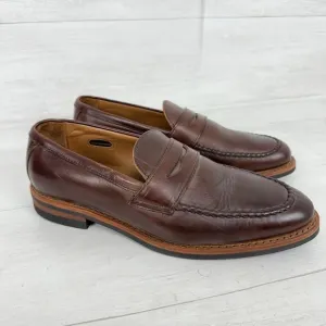 Allen Edmonds Addison Leather Penny Loafers Men 9.5 D Brown Preppy Classic NEW