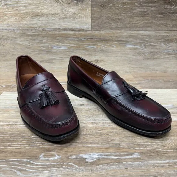 Allen Edmonds &quot;Stowe&quot; Burgundy Moc Toe Tassel Loafer Men's Size 12
