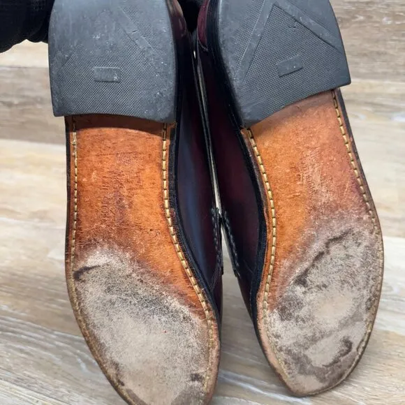 Allen Edmonds &quot;Stowe&quot; Burgundy Moc Toe Tassel Loafer Men's Size 12