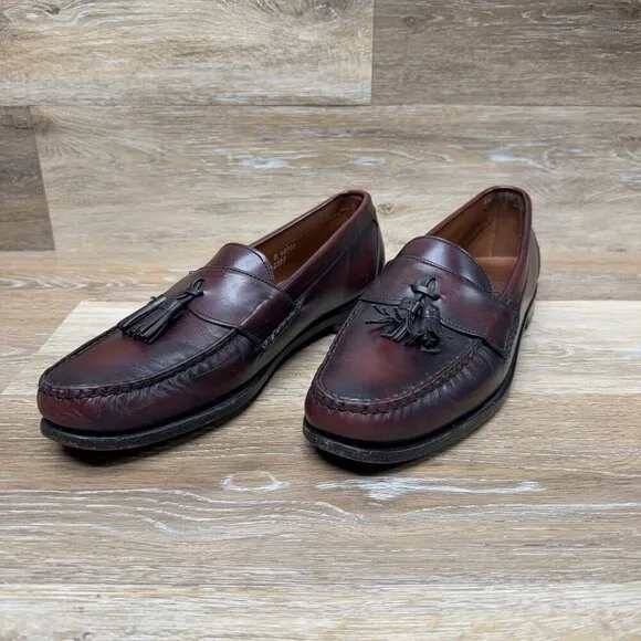 Allen Edmonds &quot;Stowe&quot; Burgundy Moc Toe Tassel Loafer Men's Size 12