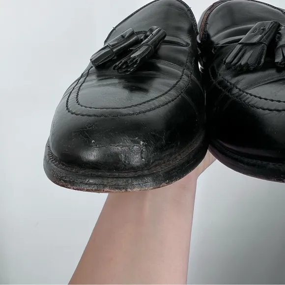 Allen Edmonds Black Leather Tassel Grayson Loafers