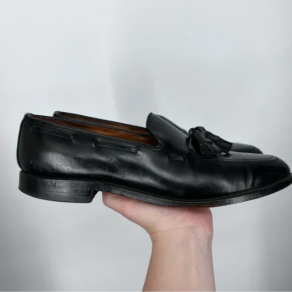 Allen Edmonds Black Leather Tassel Grayson Loafers