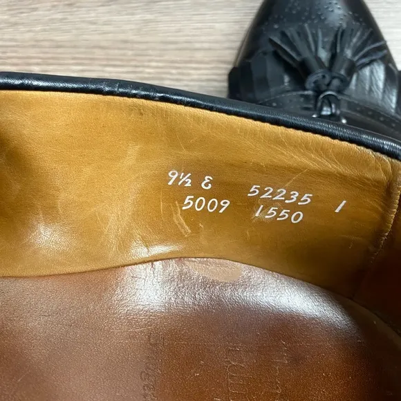 Allen Edmonds Bridgeton Black Tassel Loafers 9.5 E