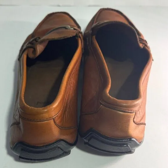 allen edmonds brown leather size 10 mens loafer style shoes