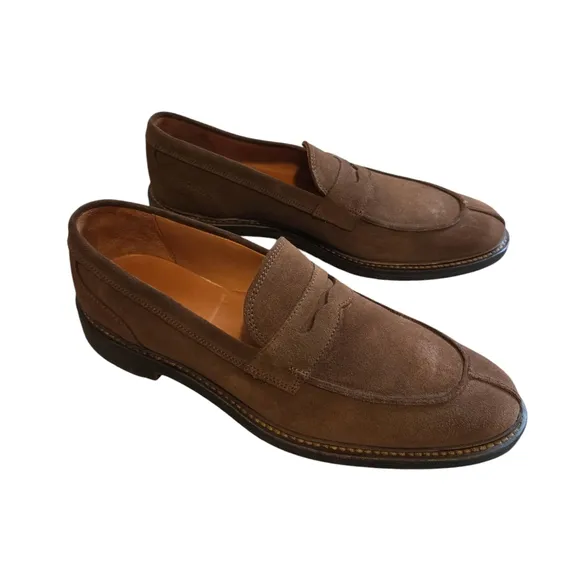 Allen Edmonds Brown Suede Penny Loafers