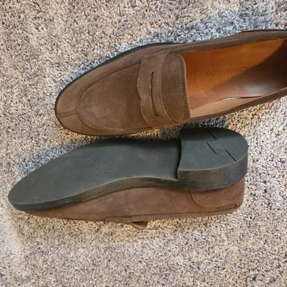 Allen Edmonds Brown Suede Penny Loafers