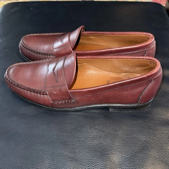 Allen Edmonds Cameron Penny Loafers Leather Classic Burgundy Oxblood 42077