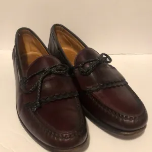 Allen Edmonds Cardamon and Black Woodstock Kiltie Leather Loafers