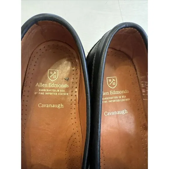 Allen Edmonds Cavanaugh‎ Penny Loafers Dress Shoes Black Leather Men's Size 10.5
