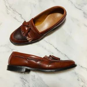 Allen Edmonds Cody Loafers Mens 11B Narrow Kiltie Tassel Weave Chili Leather