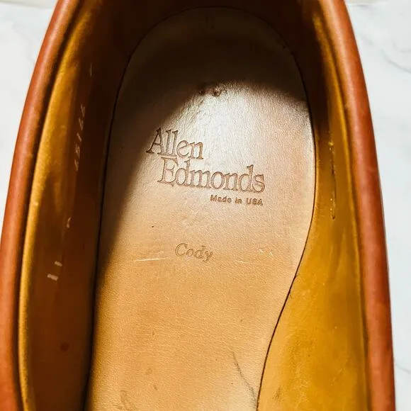 Allen Edmonds Cody Loafers Mens 11B Narrow Kiltie Tassel Weave Chili Leather