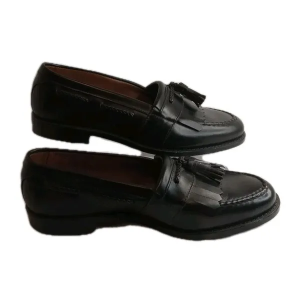 Allen Edmonds Cornelius Kiltie Black Leather Tasseled Men's Loafer Size 10D NWOB