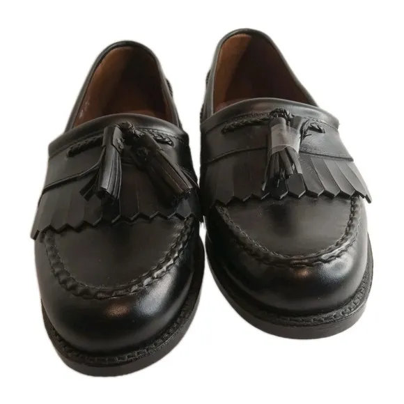 Allen Edmonds Cornelius Kiltie Black Leather Tasseled Men's Loafer Size 10D NWOB