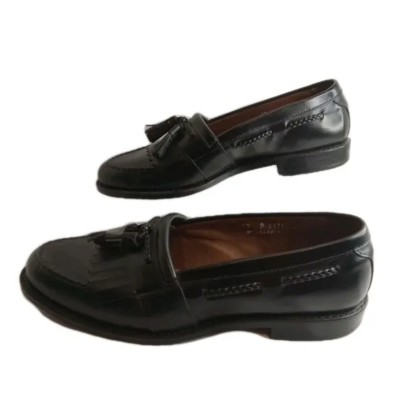 Allen Edmonds Cornelius Kiltie Black Leather Tasseled Men's Loafer Size 10D NWOB