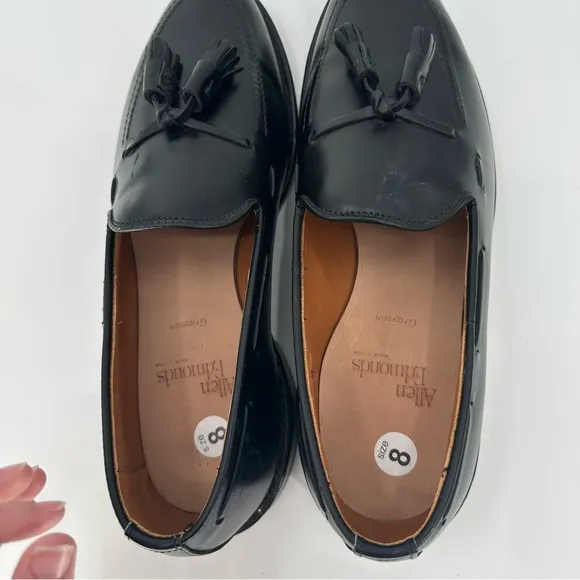 Allen Edmonds Grayson Black Leather Tassel Loafers Dress Shoes Size 8 D